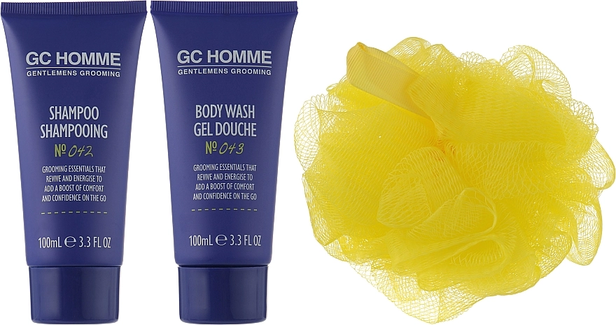 Grace Cole Набор GC Homme Sport In The Bag (shm/100ml + sh/gel/100ml + sponge/1pc + bag/1pc) - фото N2