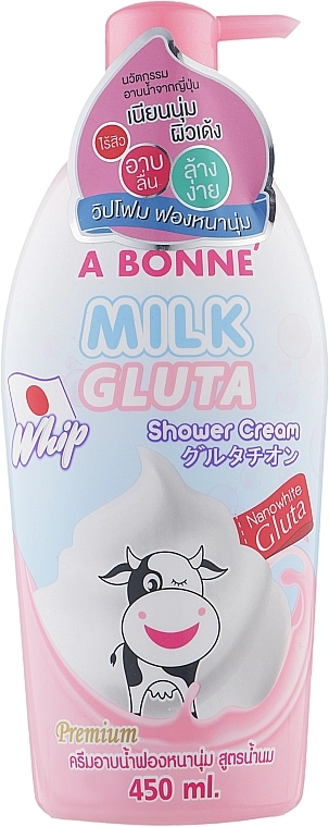 A Bonne Крем для душа с молочными протеинами и глутатионом Milk Glutathione Whip Shower Cream - фото N1