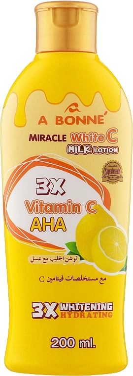 A Bonne Лосьон для тела с витамином С и молочными протеинами Miracle White C Milk Lotion - фото N1
