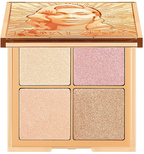 Huda Beauty Glow Obsessions Mini Face Palette Палетка хайлайтеров - фото N1