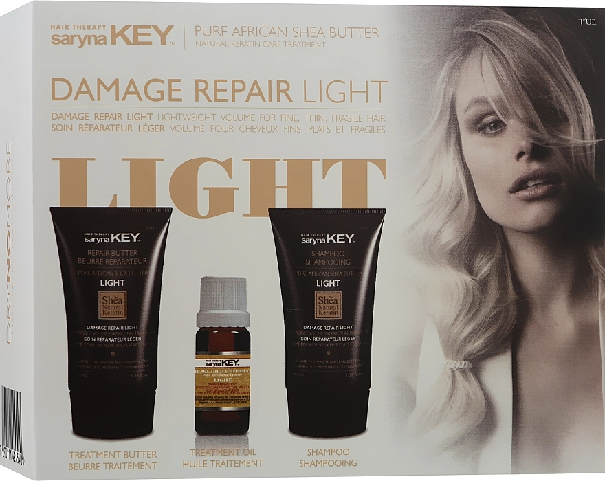 Saryna Key Набір для відновлення волосся, полегшена формула Damage Repair (mask/40ml + shm/40ml + oil/10ml) - фото N1