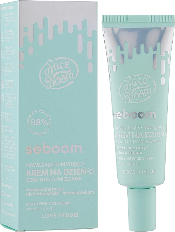 BodyBoom Зволожувальний і матувальний денний крем для обличчя FaceBoom Moisturizing-Mattifying Face Cream - фото N1