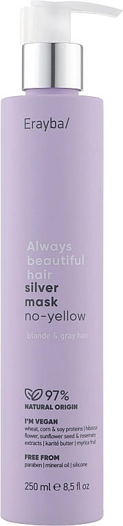 Erayba Маска для волосся проти жовтизни ABH Silver No-Yellow Mask - фото N1