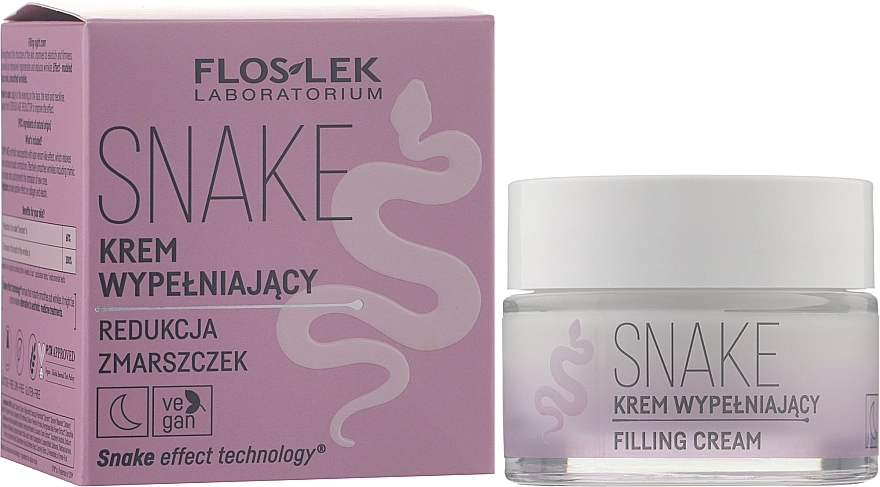 Floslek Крем-наповнювач для догляду за зрілою шкірою, нічний Snake Filling Cream - фото N2