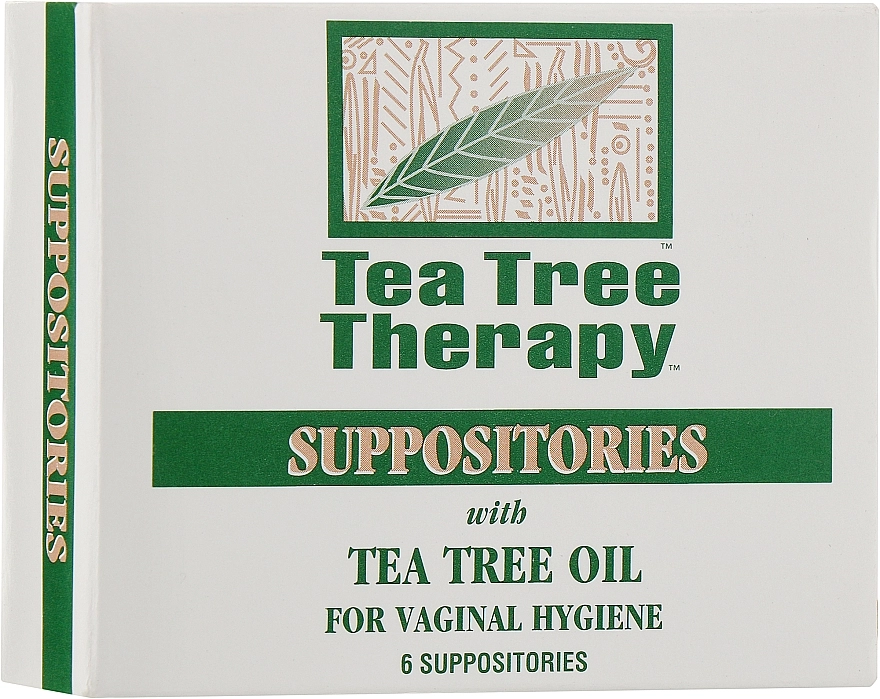 Tea Tree Therapy Супозиторії з олією чайного дерева для вагінальної гігієни Suppositories For Vaginal Hygiene - фото N1