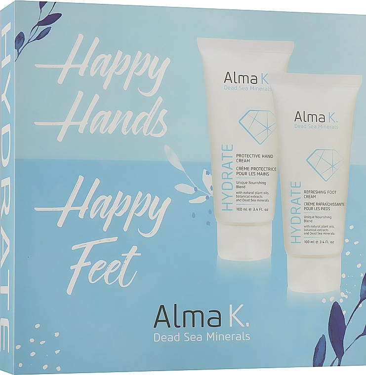 Alma K. Набір для догляду за руками й ступнями Happy Hands Happy Feet Kit (h/cr/100ml + f/cr/100ml) - фото N1