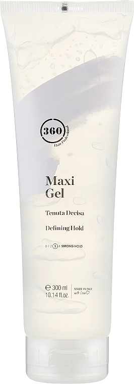 360 Гель для укладки волос сильной фиксации, туба Maxi Gel - фото N1