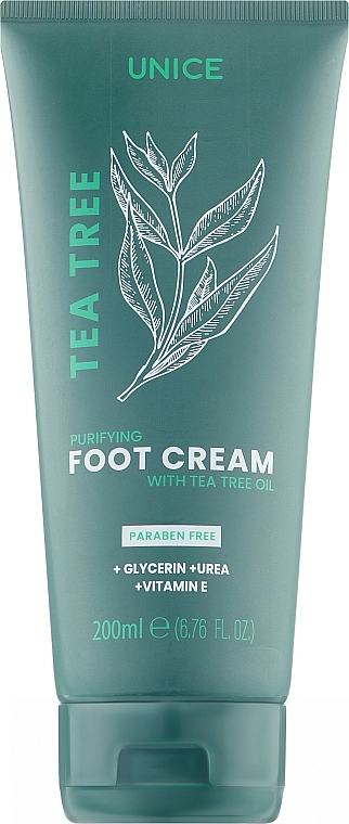 Unice Крем для ног с маслом чайного дерева Tea Tree Purifying Foot Cream - фото N1