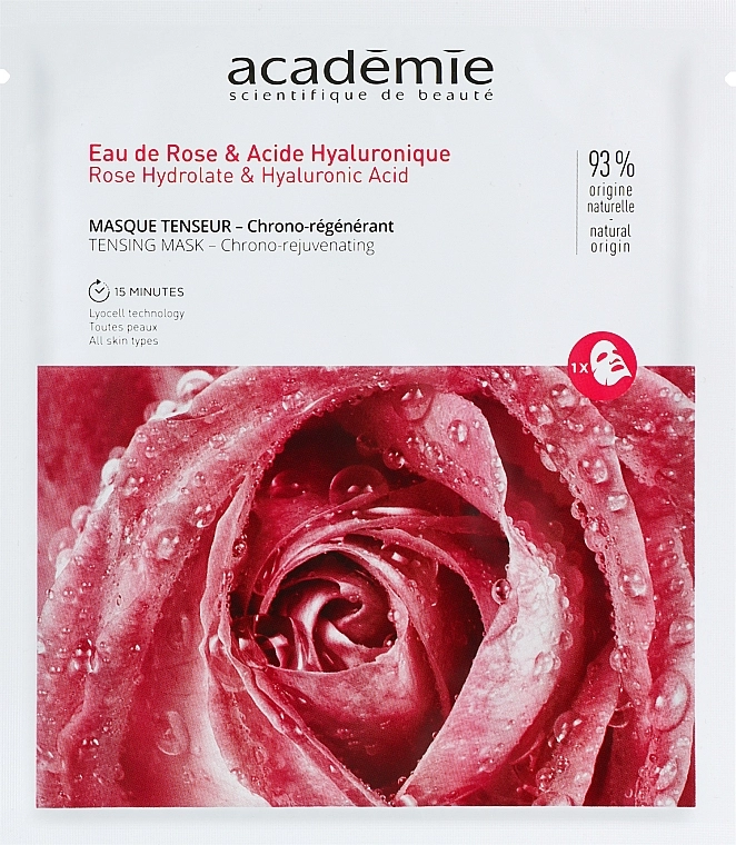 Academie Омолаживающая лифтинговая маска Eau de Rose Acide Hyaluronique Masque Tenseur - фото N1