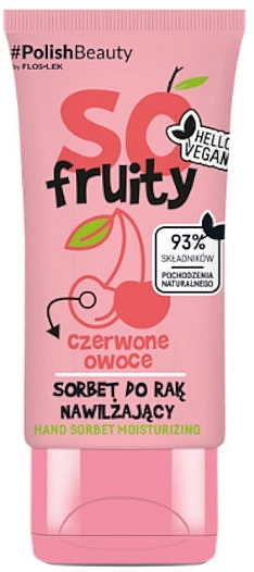 Floslek Сорбет для рук "Червоні ягоди" So! Fruity Hand Sorbet Moisturizing Red Fruits - фото N1