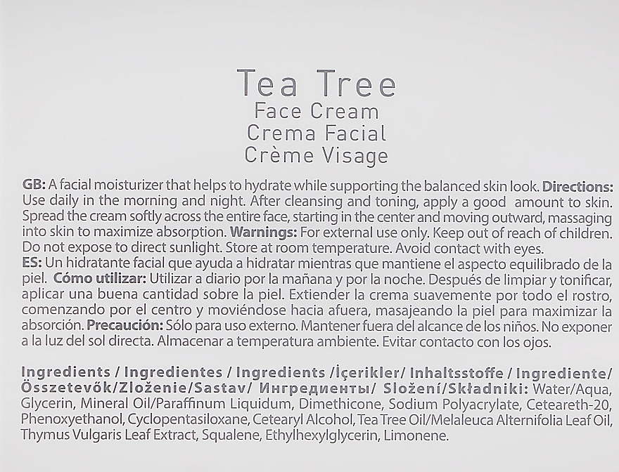 Farmasi Крем для обличчя з олією чайного дерева Dr. C. Tuna Tea Tree Face Cream - фото N3