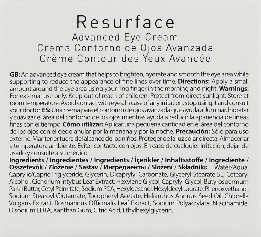 Farmasi Крем для кожи вокруг глаз Dr.C.Tuna Resurface Advanced Eye Cream - фото N3