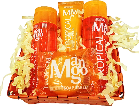 Mades Cosmetics Набор "Манговая корзинка" (sh/gel/250ml + shm/250ml + h/cr/100ml + soap/50g) - фото N2