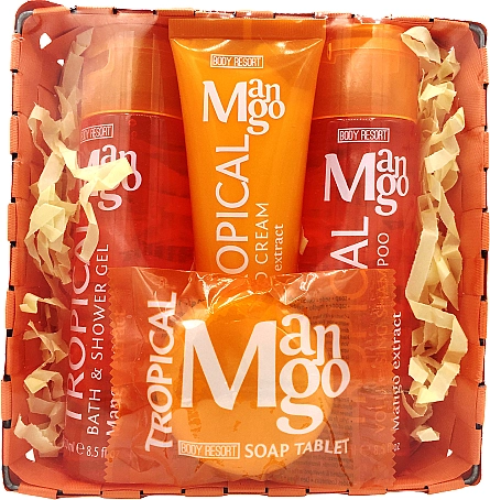 Mades Cosmetics Набор "Манговая корзинка" (sh/gel/250ml + shm/250ml + h/cr/100ml + soap/50g) - фото N3