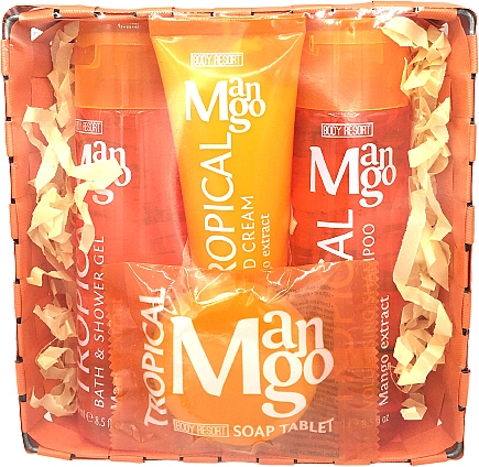 Mades Cosmetics Набор "Манговая корзинка" (sh/gel/250ml + shm/250ml + h/cr/100ml + soap/50g) - фото N4