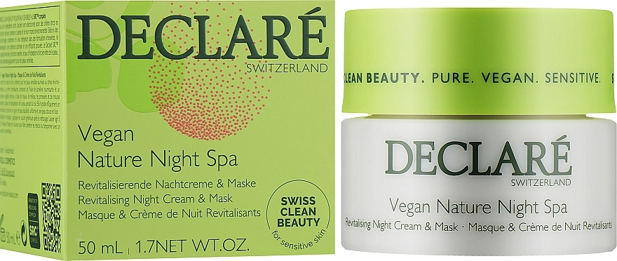 Declare Нічний крем-маска для обличчя Vegan Nature Night Spa - фото N2