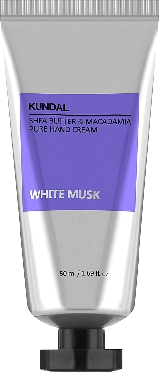 Крем для рук "Білий мускус" - Kundal Shea Butter & Macadamia Pure Hand Cream White Musk, 50 мл - фото N1