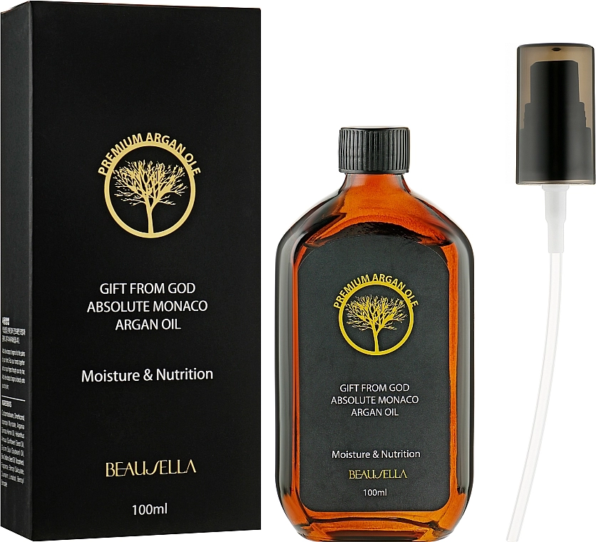 Beausella Аргановое масло для лица, тела и волос Absolute Monaco Argan Oil Moisture & Nutrition - фото N1