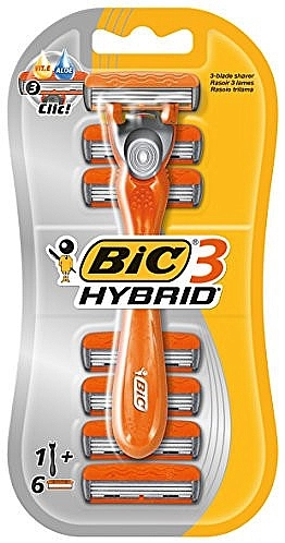 BIC Чоловіча бритва з 6 змінними касетами 3 Hybrid - фото N1