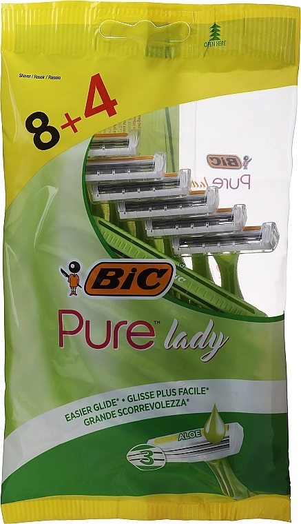 BIC Жіночий станок для гоління, 12 шт. Pure 3 Lady - фото N1