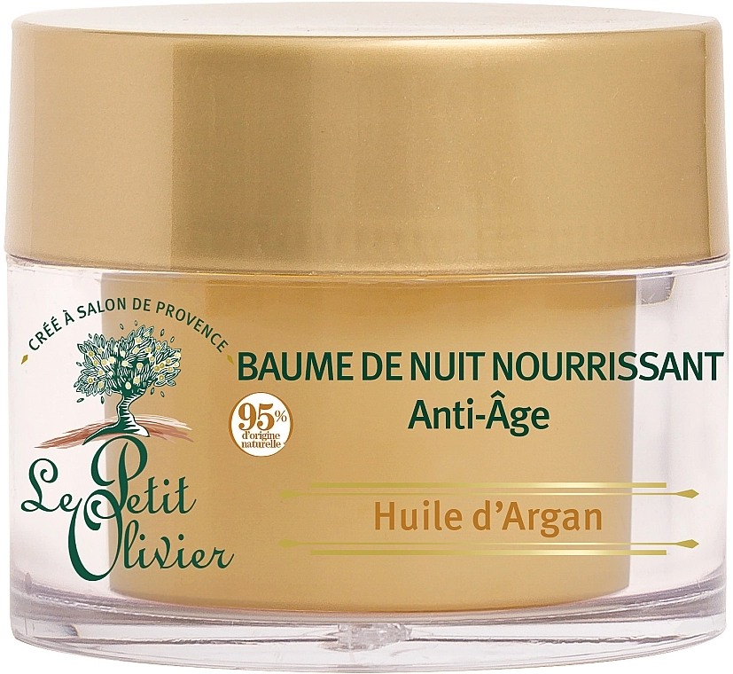 Le Petit Olivier Антивозрастной ночной бальзам для лица с аргановым маслом Night Balm Anti-aging Argan Oil - фото N1