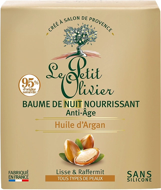 Le Petit Olivier Антивозрастной ночной бальзам для лица с аргановым маслом Night Balm Anti-aging Argan Oil - фото N2