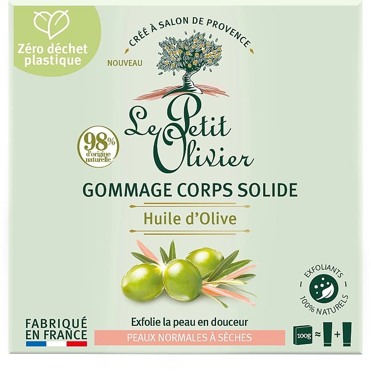 Le Petit Olivier Нежный скраб для тела с оливковым маслом Solid Body Scrub Olive Oil - фото N1