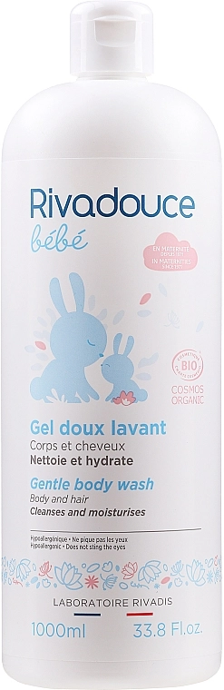 Rivadouce Ніжний очищувальний гель для душу Bebe Organic Gentle Cleansing Gel - фото N1