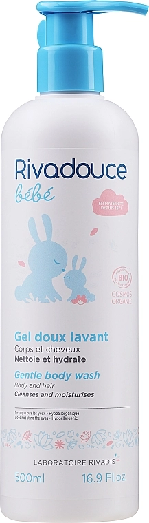 Rivadouce Ніжний очищувальний гель для душу Bebe Organic Gentle Cleansing Gel - фото N3