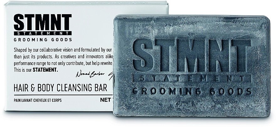 STMNT Очищающее мыло для тела и волос Statement Grooming Hair & Body Cleansing Bar - фото N1