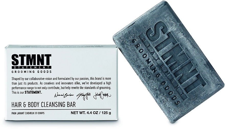 STMNT Очищающее мыло для тела и волос Statement Grooming Hair & Body Cleansing Bar - фото N2