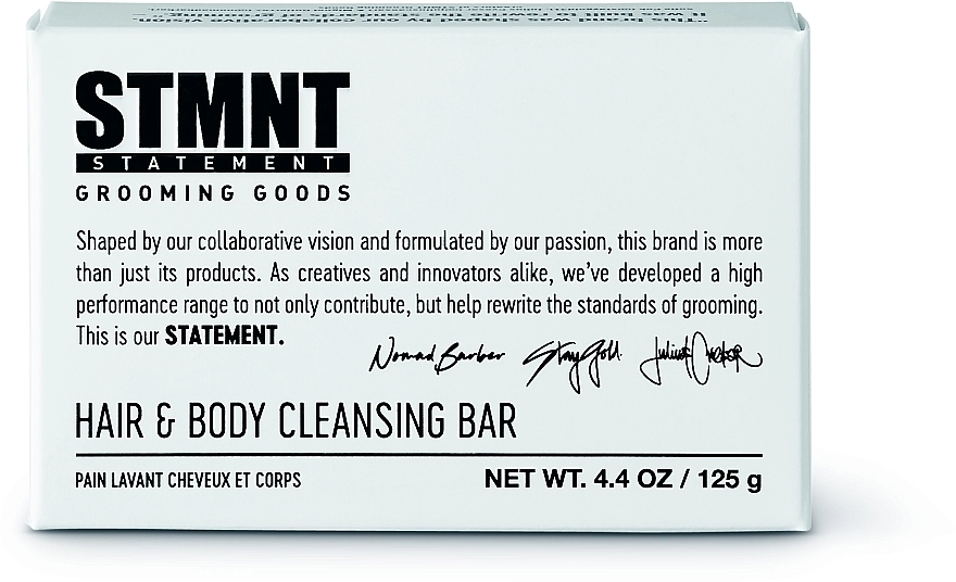 STMNT Очищувальне мило для тіла й волосся Statement Grooming Hair & Body Cleansing Bar - фото N4