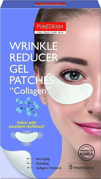 Purederm Гелевые патчи против морщин под глаза Wrinkle Reducer Gel Patches - фото N1