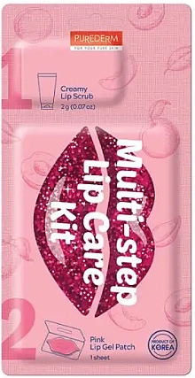 Purederm Кремовий пілінг + гелева маска для губ Multi-Step Lip Care Kit - фото N1