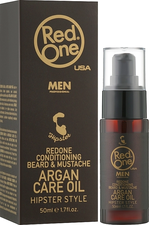 RedOne Кератинова олія для бороди та вусів Argan Cair Oil Hipster Style - фото N2