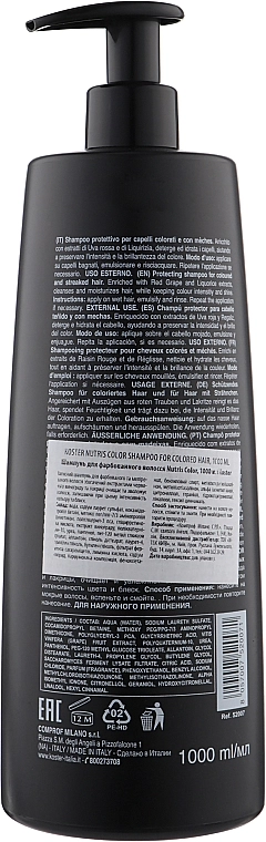 Koster Шампунь для фарбованого й мельованого волосся Nutris Color Shampoo - фото N4