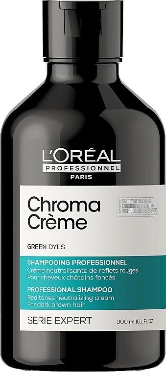 L'Oreal Professionnel Крем-шампунь для волос с зеленым пигментом Serie Expert Chroma Creme Professional Shampoo Green Dyes - фото N1