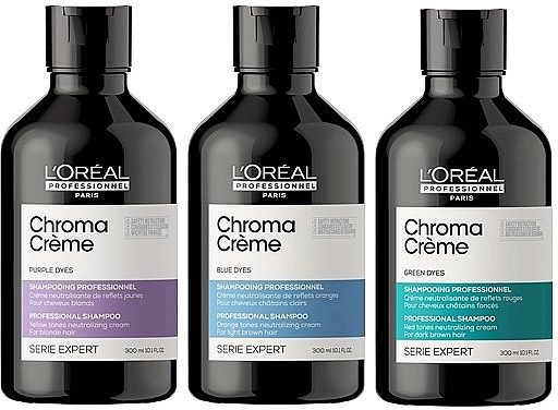 L'Oreal Professionnel Крем-шампунь для волос с фиолетовым пигментом Serie Expert Chroma Creme Professional Shampoo Purple Dyes - фото N2