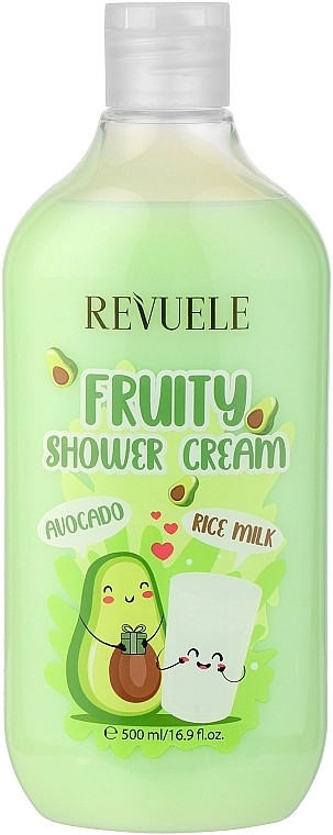 Revuele Крем для душу з авокадо й рисовим молоком Fruity Shower Cream Avocado and Rice Milk - фото N1