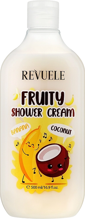 Revuele Крем для душа с бананом и кокосом Fruity Shower Cream Banana & Coconut - фото N1