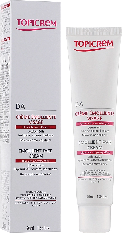 Topicrem Пом'якшувальний крем для обличчя DA Emollient Face Cream - фото N1