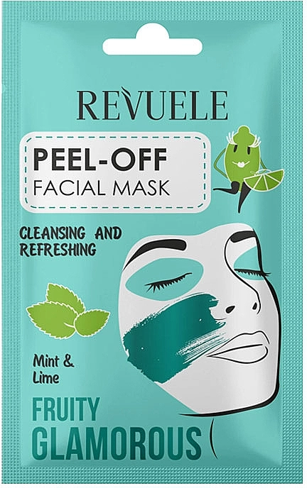 Revuele Маска-плівка для обличчя "М'ята і лайм" Fruity Glamorous Peel-off Facial Mask Mint&Lime - фото N1