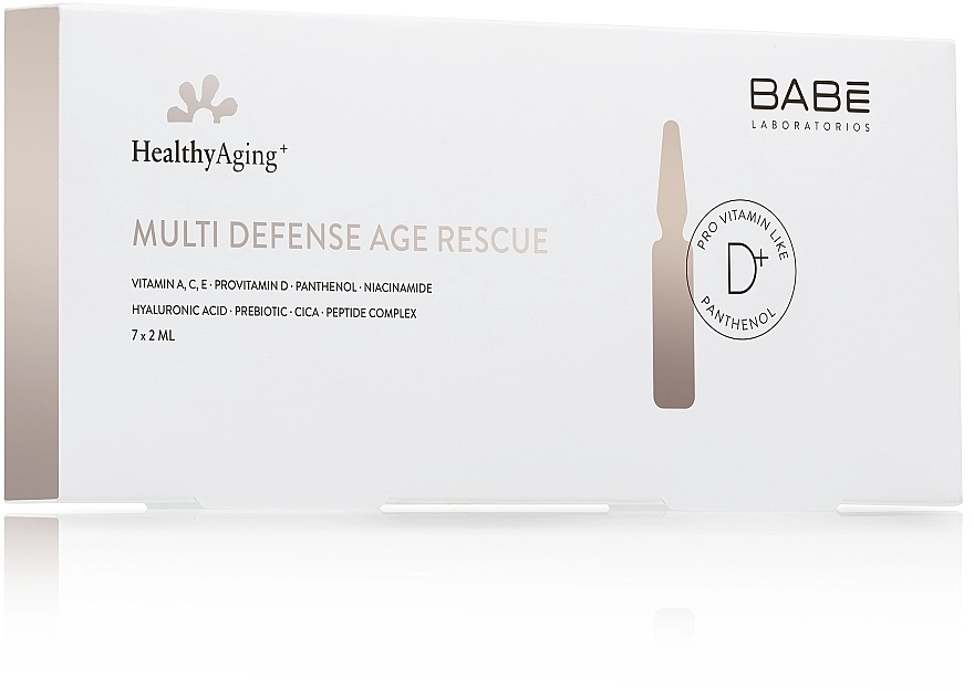 BABE Laboratorios Мультизахисні ампули з інтенсивним омолоджувальним ефектом Healthy Aging Multi Defense Age Rescue - фото N1