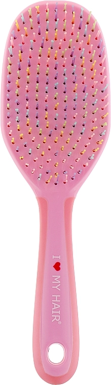 I LOVE MY HAIR Расчёска-щётка для волос "Crazy Brush", розовая - фото N1