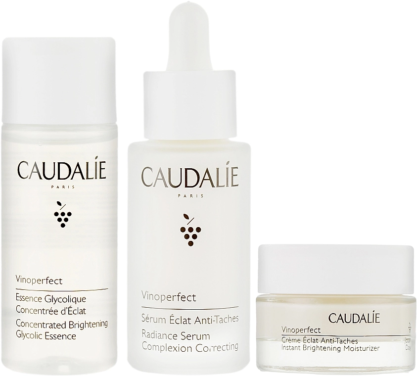 Caudalie Набір Vinoperfect Spring Set 2022 (f/ser/30ml + f/cr/15ml + f/ess/50ml) - фото N2