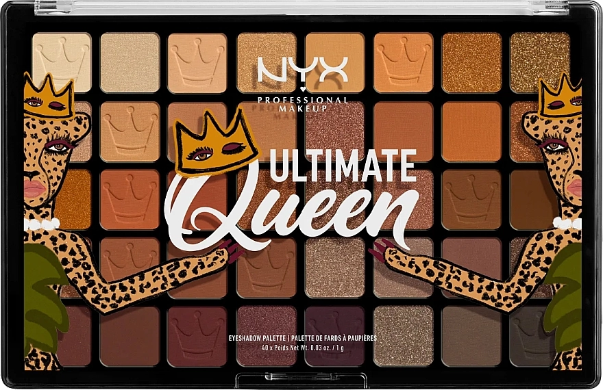 NYX Professional Makeup Makeup Ultimate Queen Eyeshadow Palette 40 Pan Limited Edition Палетка теней - фото N3