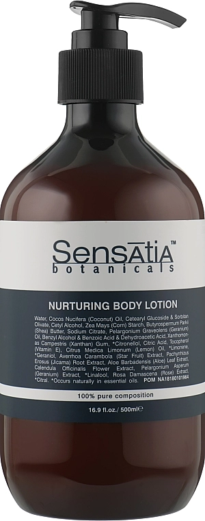 Sensatia Botanicals Молочко для тіла "Живлення" Nurturing Body Lotion - фото N1