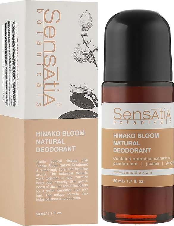 Sensatia Botanicals Дезодорант роликовий натуральный "Цветение" Hinako Bloom Natural Deodorant - фото N2