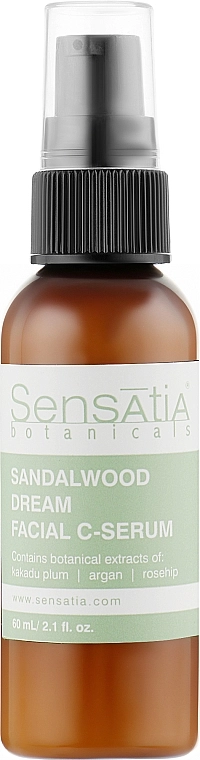 Sensatia Botanicals Крем-сыворотка для лица с витамином С "Сандаловое дерево" Sandalwood Facial C-Serum - фото N1