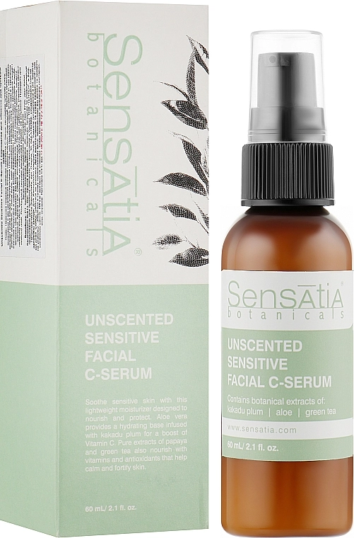 Sensatia Botanicals Крем-сыворотка для чувствительной кожи Unscented Sensitive Facial C-Serum - фото N2